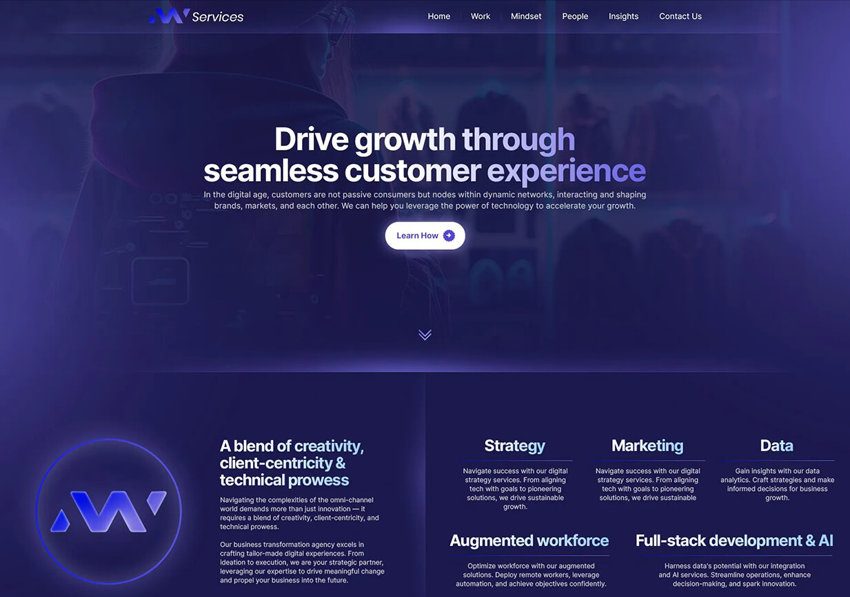 Creative Website Design - Omnichannel Landing Page